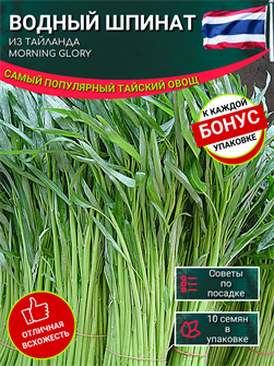 {{photo.Alt || photo.Description || 'Тайский Водный Шпинат Morning Glory семена 10 шт + Бонус + Рекомендации по посеву БЕСПЛАТНО!'}}