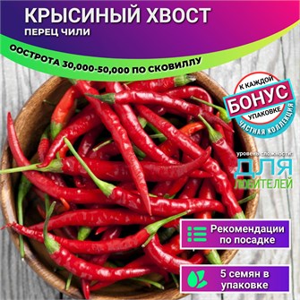 {{photo.Alt || photo.Description || 'Перец Чили Крысиный Хвост семена 5 шт + Бонус + Рекомендации по посеву БЕСПЛАТНО!'}}
