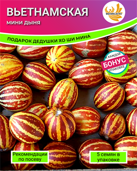 {{photo.Alt || photo.Description || 'Мини Дыня Вьетнамская семена 5шт + Бонус + Рекомендации по посеву БЕСПЛАТНО!'}}